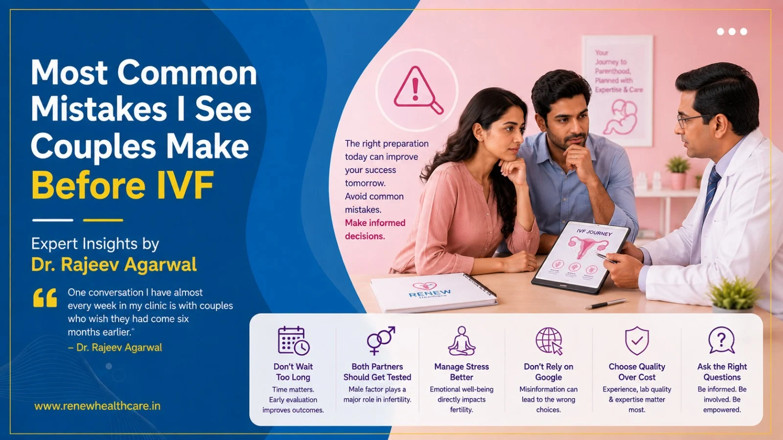Most Common Mistakes I See Couples Make Before IVF - Expert Insights by Dr. Rajeev