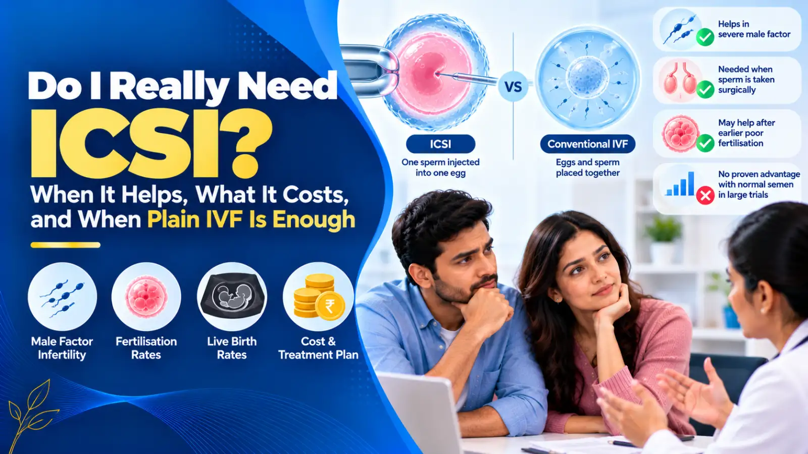Do I Need ICSI? When It Helps, Costs and When Plain IVF Is Enough